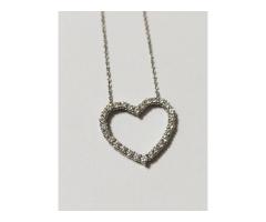 Кулон Tiffany&Co бриллиантовое сердце, платина